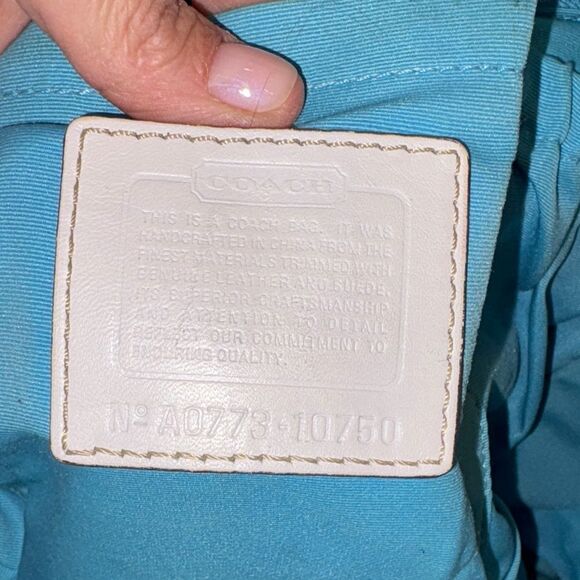 Coach Purse Handbag Hampton Stripe Watercolor Baby or Overnight Weekend Bag Tote - Picture 16 of 16